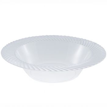 Mashers 12oz Clear Plastic Swirl Design Party Disposable Soup/Salad Bowls – Case of 120