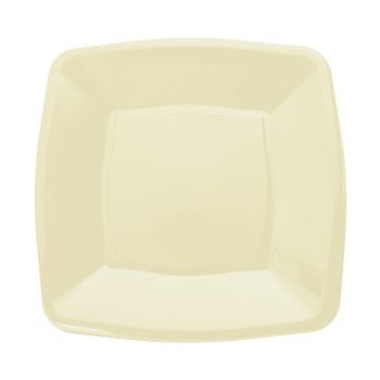7” Cream Square Plastic Side Plates – Case of 240