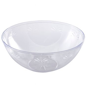 Mashers 1.2ltr Round Clear Plastic Disposable Salad/Snack/Dessert/Serving Bowl – Case of 50