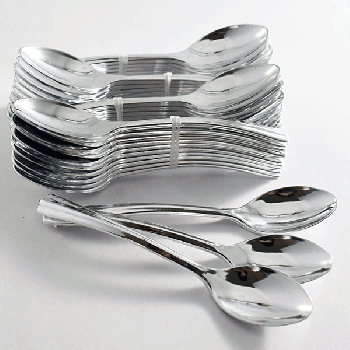 600 x Miniature Silver Look Plastic Tasting Spoons