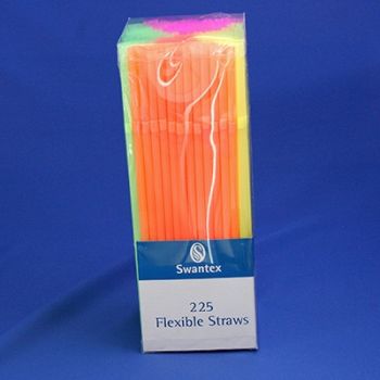 10000 x Fluorescent Flexi Plastic Straws
